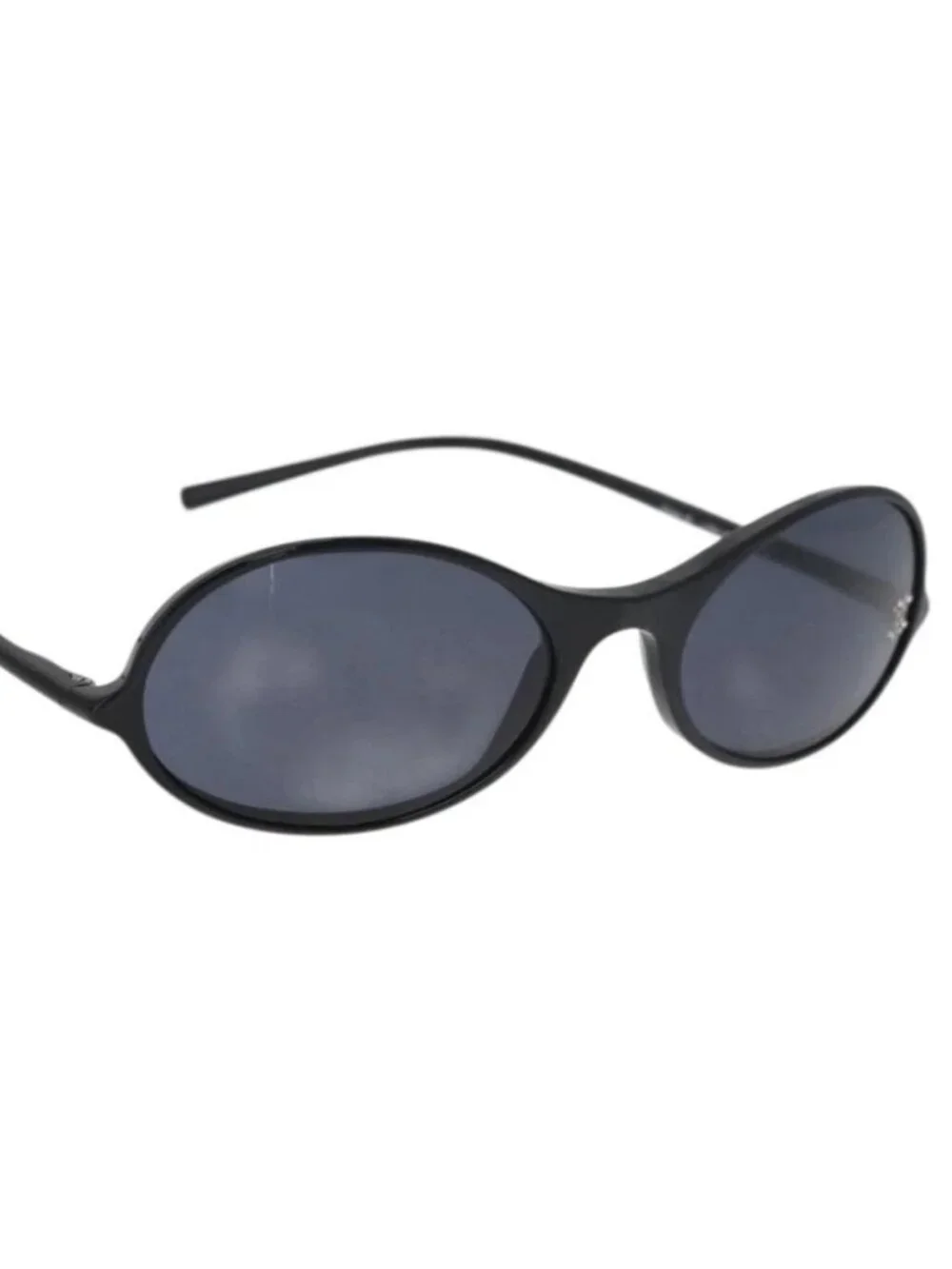 CHANEL COCO Mark Sunglasses plastic Black CC Auth 176084A